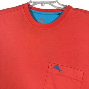 Tommy Bahama Men's Large Coral Pocket T-Shirt Short Sleeve Casual